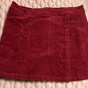 burgundy corduroy skirt